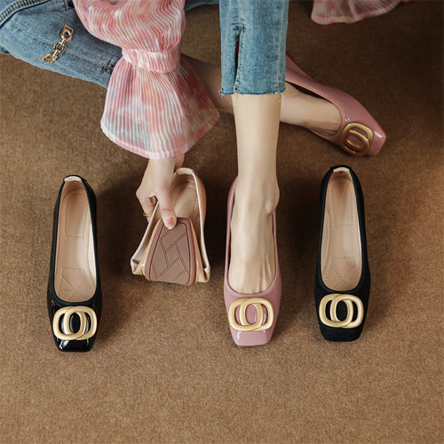 内增高豆豆鞋通勤金属扣件