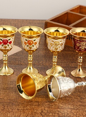 欧式轻奢金属创意烈酒杯一口杯