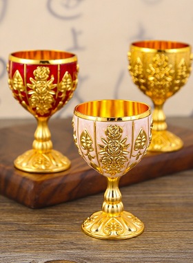 欧式复古酒杯家用防摔白酒杯