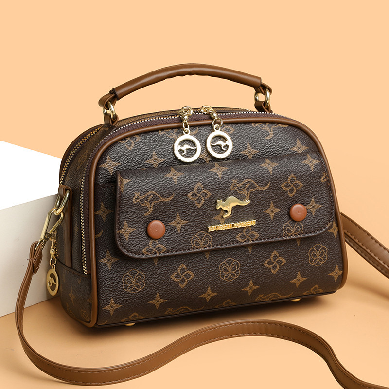 时尚中年妈妈包女包2026新款印花多层百搭软皮单肩斜挎大气手提包,箱包皮具/热销女包/男包,小方包,淘宝优惠券,粉丝福利购,淘宝优惠卷