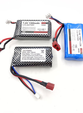 JJRC Q132遥控车电池7.4V 18650电池无刷高速车T插口USB线带保护