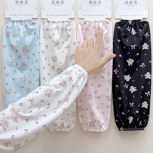 新款学生可爱兔子防晒袖套户外骑行遮阳防紫外线护袖女轻薄直筒袖