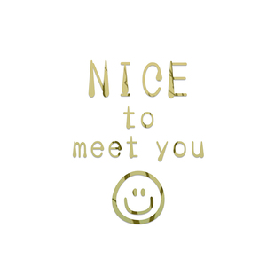NICE to neet you3D立体英文镜面亚克力墙贴贴纸美化装饰贴画定制