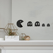 贪吃鬼3D立体镜面亚克力美化装 饰贴画墙贴儿童房卧室客厅黑色定制