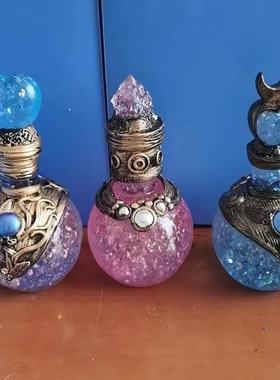 狼人杀氛围感小摆件精美装饰香水瓶魔法药水瓶万圣节桌面树脂摆设