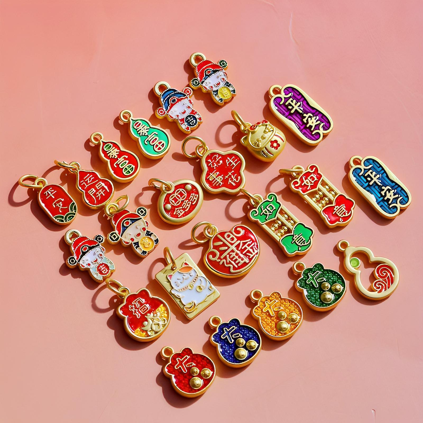 18K包金保色滴油diy吊坠