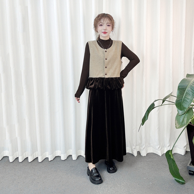 小香风马甲三件套小个子显瘦