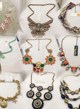 欧美外贸饰品孤品复古宫廷风夸张个性项链s48