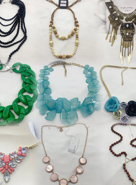 夸张项链大气简约百搭气质流行个性时尚镶钻欧美镀金合金S44