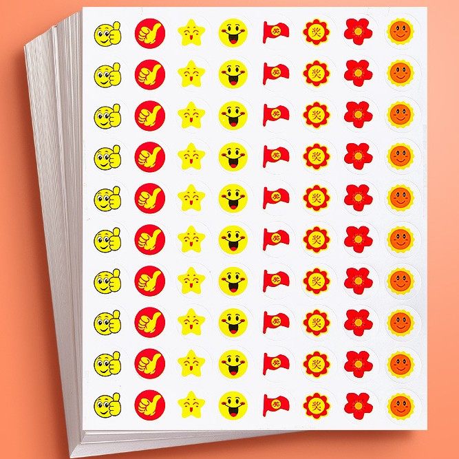 奖励贴纸幼儿园表扬贴可贴皮肤小红花大拇指你真棒小学生作业鼓励