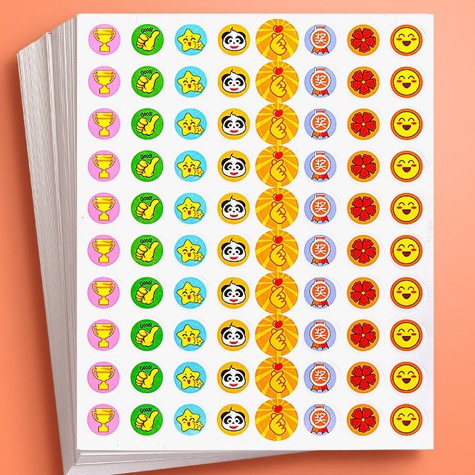 奖励贴纸幼儿园表扬贴可贴皮肤小红花大拇指你真棒小学生作业鼓励