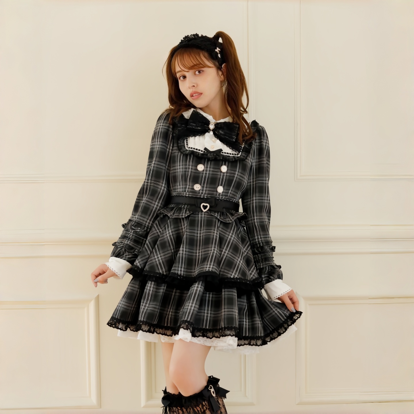 【全款预约】Liz Lisa 纺锤领层叠连衣裙 441-6029-0