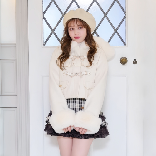 【全款预约】Liz Lisa 水钻蝴蝶结短款连帽外套 451-8102-0