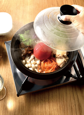 【旗舰店】HARIO万古烧家用陶瓷锅蒸锅煲汤砂锅耐热玻璃盖焖锅GDN