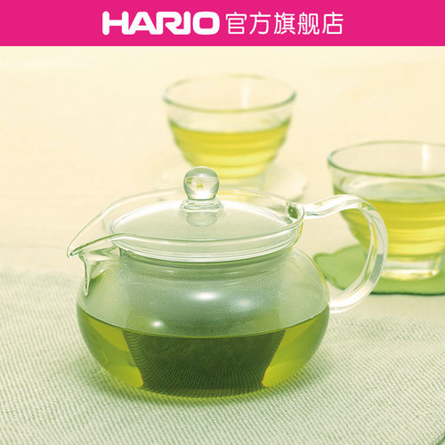 hario不锈钢滤网泡茶壶清透可视