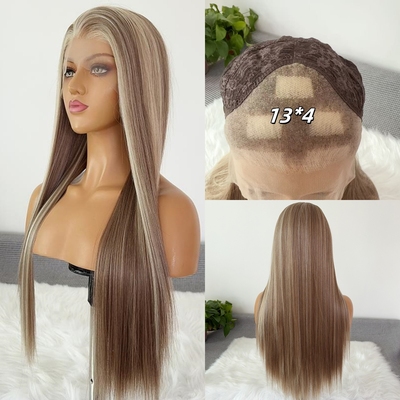 白金挑染高级感长直发可卷可直女