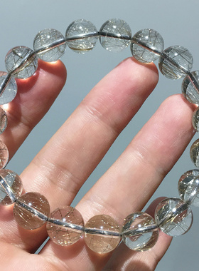 银发发晶手链生日礼物民族风