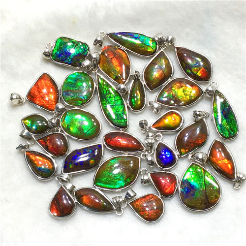 斑彩石吊坠项坠礼物斑彩螺挂件