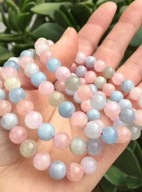 天然摩根水晶手链女款简约甜美