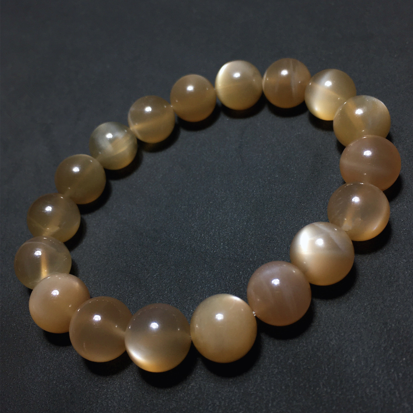 新品奶茶色月光手链摩卡月光手串