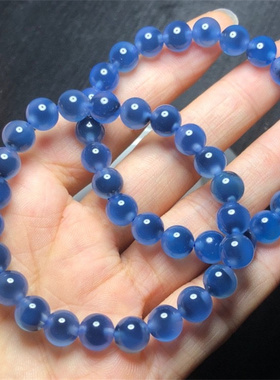 女玛瑙蓝色糖心手链民族风礼物