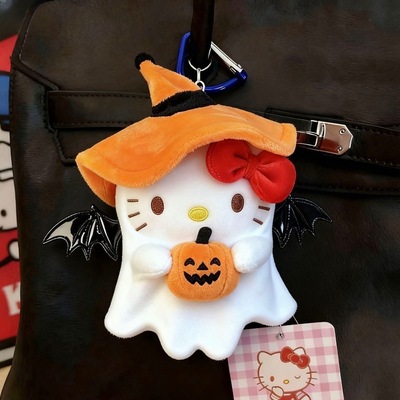 新款kt万圣节包包挂件南瓜小恶魔幽灵凯蒂猫玩偶挂饰钥匙扣