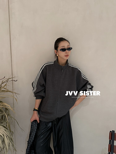 JVV美式复古宽松休闲百搭上衣女2026秋冬新款上衣女外套01332