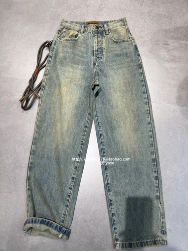 欧货bobo1972牛仔裤2024春季设计感可拆卸口袋韩版显瘦高腰休闲裤