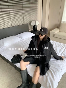 欧货BOYMISSGIRL秋装新款中长款休闲工装冲锋衣外套宽松风衣