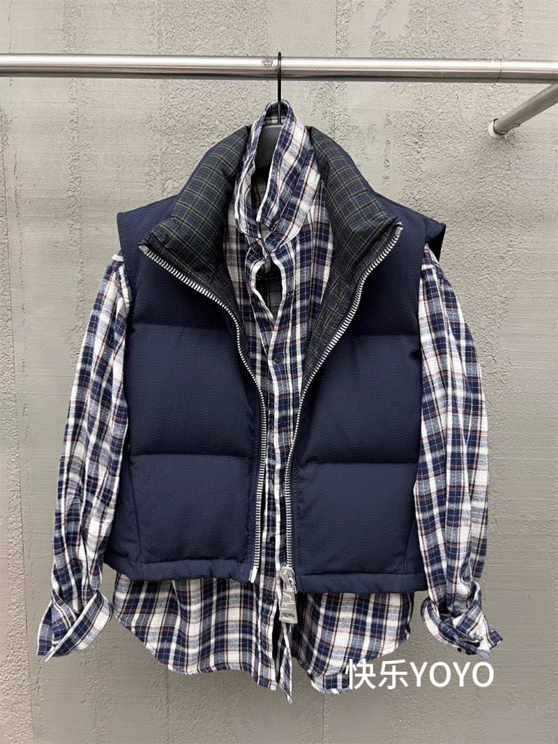 BOBO1972秋冬白鸭绒保暖背心加厚坎肩外套女百搭宽松显瘦羽绒马甲