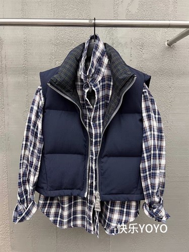 BOBO1972秋冬白鸭绒保暖背心加厚坎肩外套女百搭宽松显瘦羽绒马甲