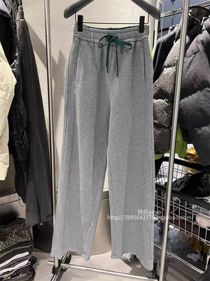 欧货bobo1972冬加厚高克重重磅抽绳松紧腰直筒香蕉裤弯刀裤阔腿裤
