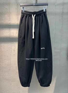 欧货bobo1972秋新品休闲工装裤潮酷束腰绑带设计感束腿直筒裤ins