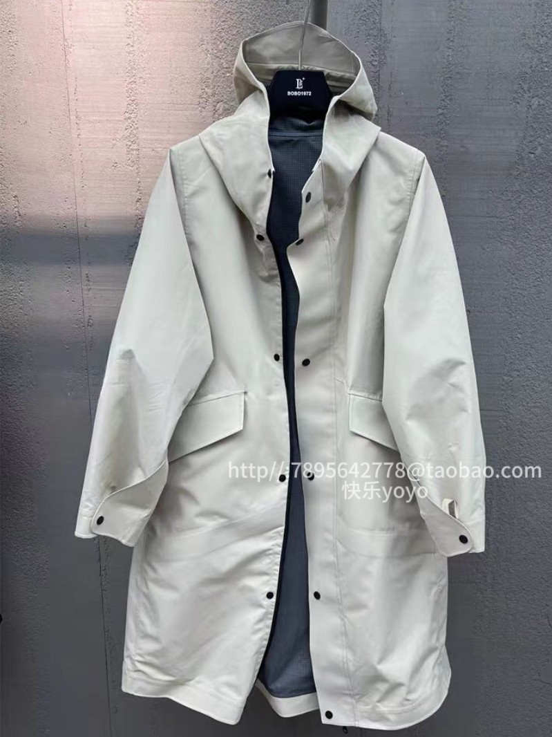 欧洲站bobo1872高级感超好看冷淡系气质慵懒风长款立领风衣外套女