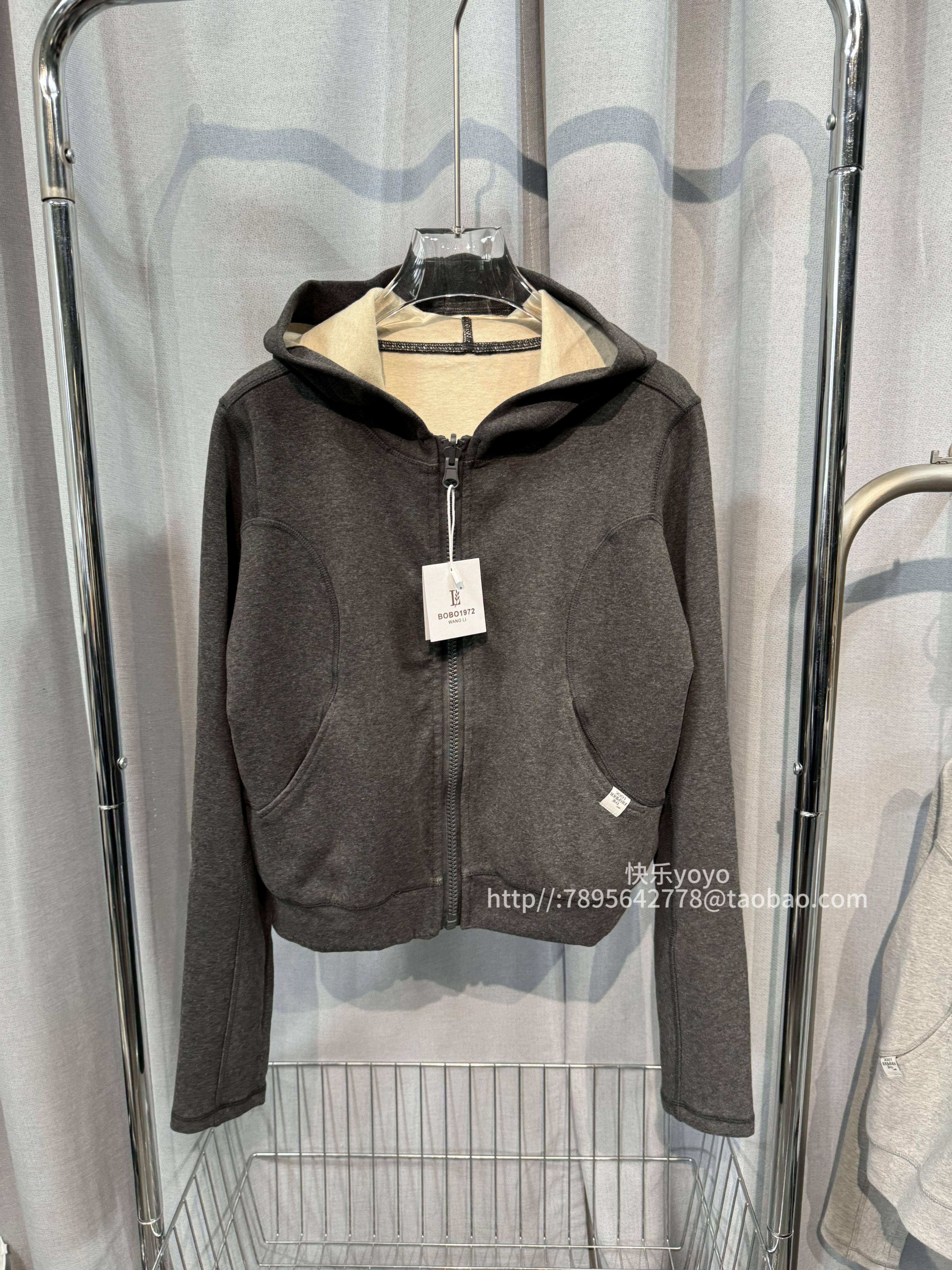 BOBO1972秋季新款极简风高级显瘦纯色拉链卫衣女款外套