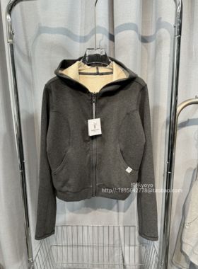 BOBO1972秋季新款极简风高级显瘦纯色拉链卫衣女款外套