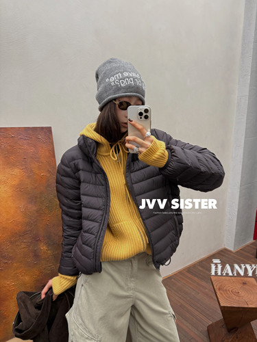 JVV美式复古宽松休闲百搭羽绒服女2026秋冬新款外套73036