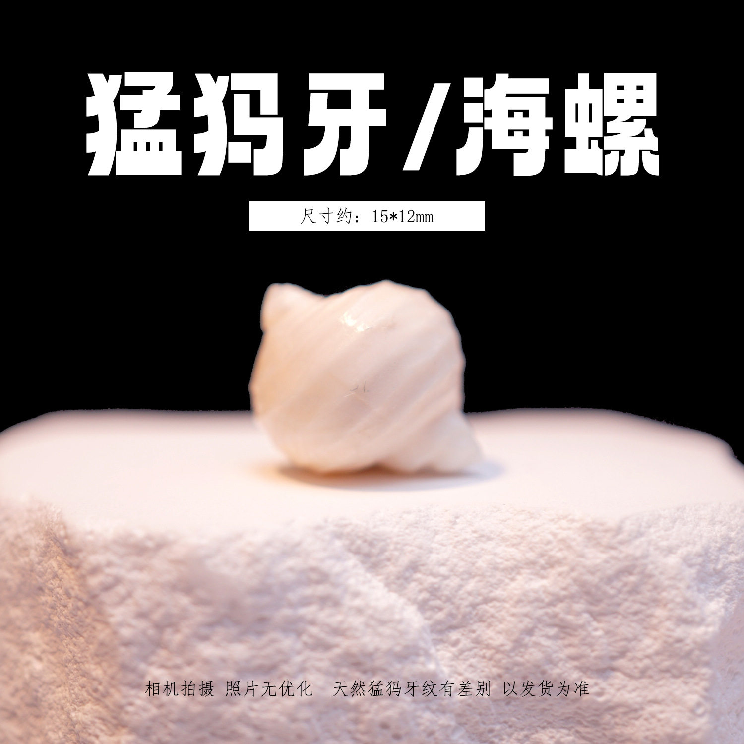 冰料原色猛犸象牙海螺 文玩串珠配珠挂件手工编织DIY配饰
