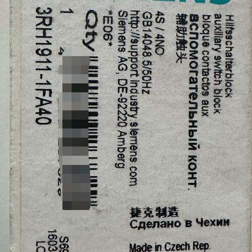 议价辅助触头3RH1911-1FA403RH19111FA403RH1911-1FA40