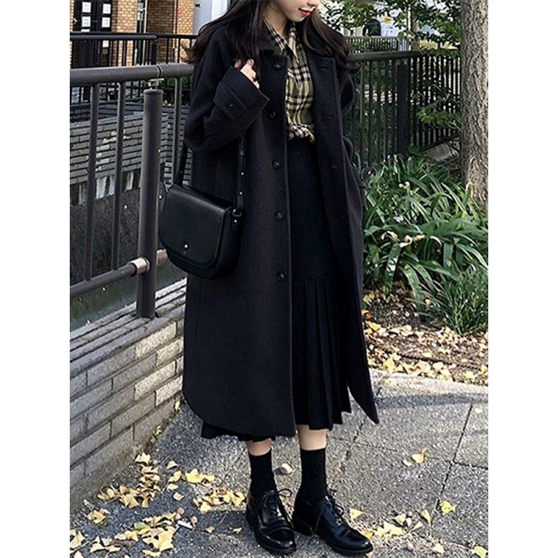 毛呢外套女加厚加棉冬赫本风中长款复古小个子妮子大衣过膝ins潮在类目 女装/女士精品, 毛呢外套中 - 来自Buy2taobao.com提供专业的淘宝代购服务