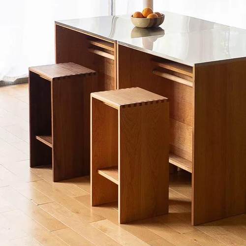 实木吧台凳日式北欧高脚凳