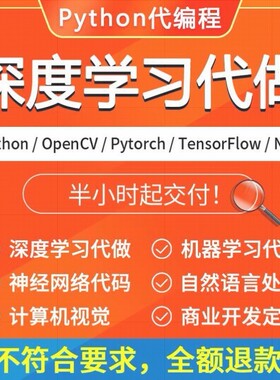 Python代编程深度学习模型训练遥感医学图像识别机器学习覆现创新