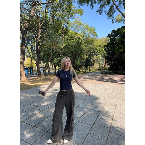 skibyTannin懒散抽绳卫裤