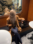 ski 女新廓形宽松休闲外套 美拉德琥珀麂皮西装 Tannin