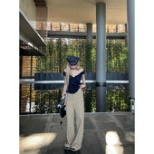 ski 直筒显瘦休闲裤 byTannin赤兔满分舒适度 莫代尔棉麻扣袢长裤