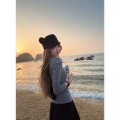 ski 女秋 云感山羊绒混纺百搭显瘦打底衫 Tannin赤兔刚需囤货向