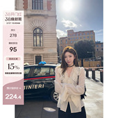 浮光织语 ski 桑蚕丝抽褶花边防晒衬衫 Tannin赤兔 棉