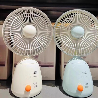 朗菲电扇桌面静音学生宿舍便携台扇家用无线办公室充电摇头小风扇