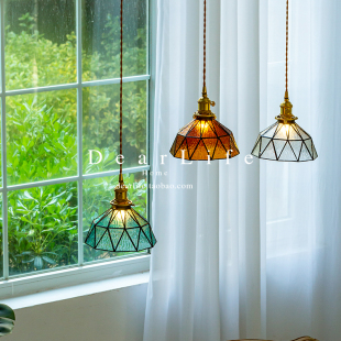 Dearlife暖居复古吊灯玻璃吊灯玄关酒吧吧台餐厅装饰灯卧室床头灯