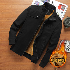 2020新款 男士夾克加絨 棉衣男休閒水洗外套純棉大碼